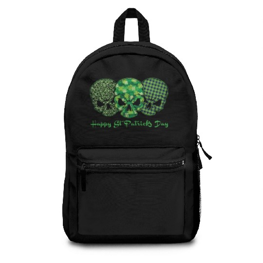 Happy St Patrick's Day Skull Lover Funny Backpacks