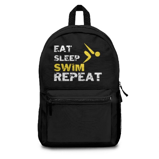 EAT SLEEP SWIM REPEAT Backpacks