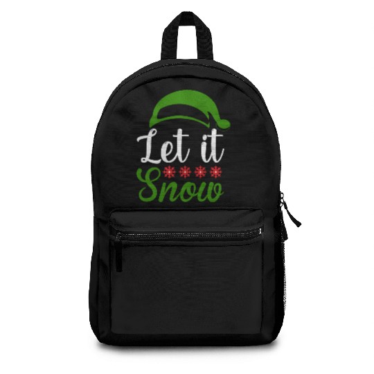 Let it snow Funny Christmas Backpacks