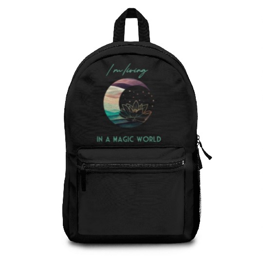 Magic Spiritual Desert Moon Water Lily Backpacks