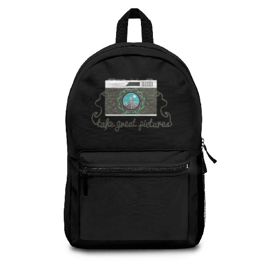 Take Great Pictures Vintage Camera Photography T S Backpacks