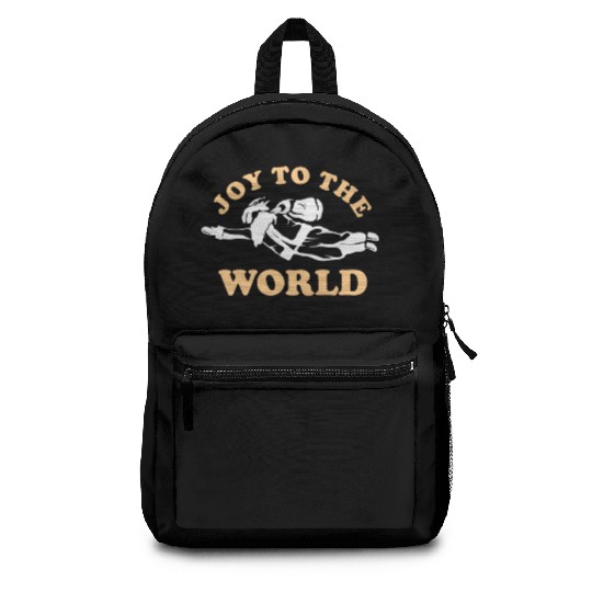 Joy To The World Santa Merry Christmas Holiday Backpacks