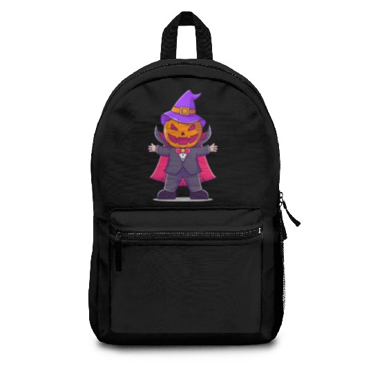 Vampire With Pumpkin Head - Halloween Backpacks