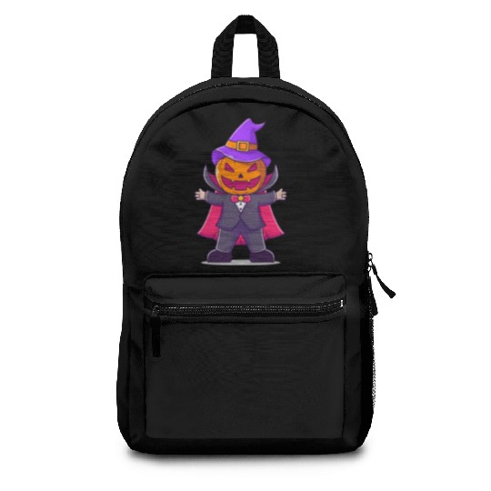 Vampire With Pumpkin Head - Halloween Backpacks