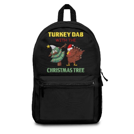 Funny Dabbing Turkey Thanksgiving Christmas Tree Backpacks