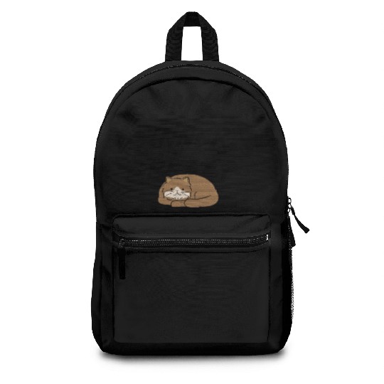 My inner beast quotes with cute cat sleeping Backpacks