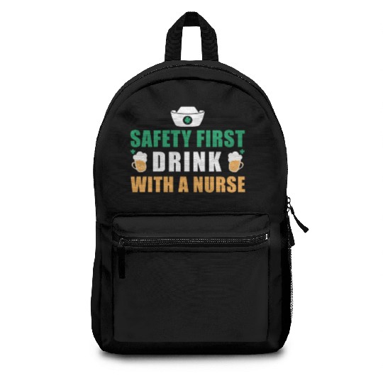 Safety First Drink With A Nurse Ireland St. Backpacks