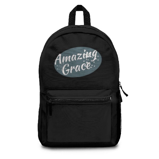 Amazing Grace Christian design Backpacks