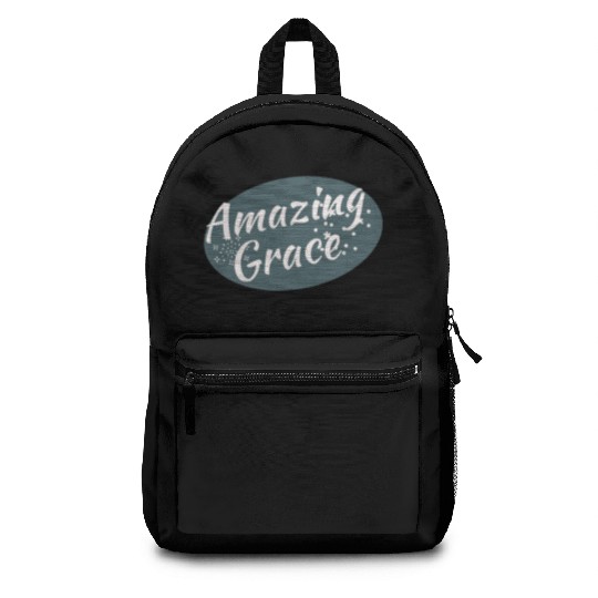 Amazing Grace Christian design Backpacks