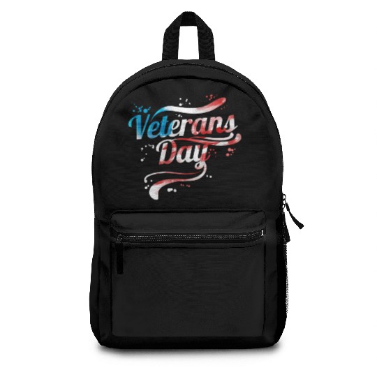 US Flag Colored Logo For Veterans Day Backpacks