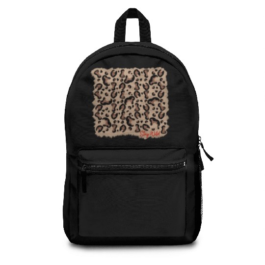 Vizsla leopard print stay Wild Backpacks
