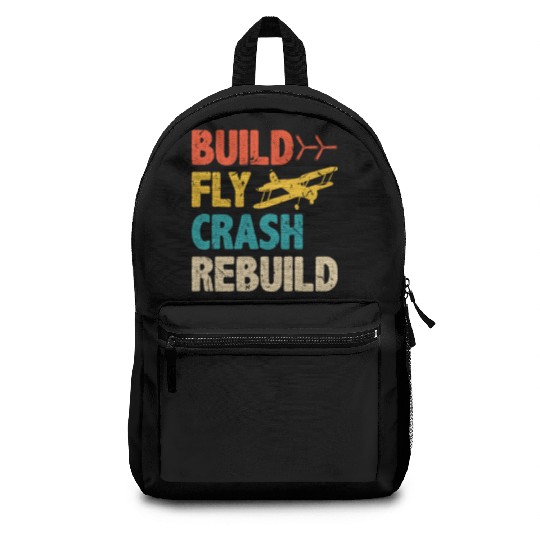 Build Fly Crash RC Plane Pilot Model Airplane Backpacks