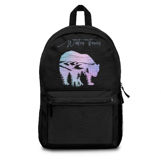 Winter stories Bear Trees Pastel Rainbow Backpacks