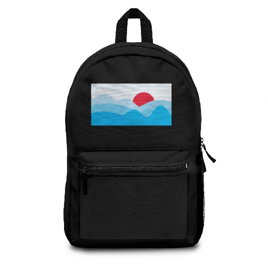 Minimalist Sun Light Blue Backpacks