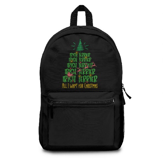 Irish Terrier Christmas Dog breed Christmas Tree Backpacks