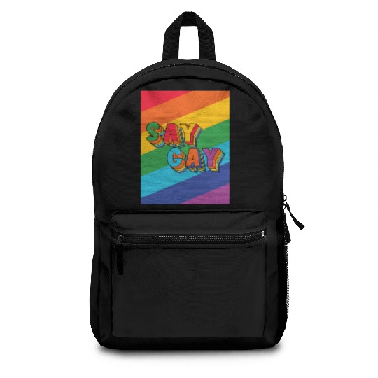 LBGT Flag Gay Pride Human Vintage Rainbow Backpacks