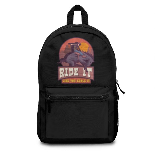 Rodeo Bull Riding Livestock Show Farmer Cattle Backpacks