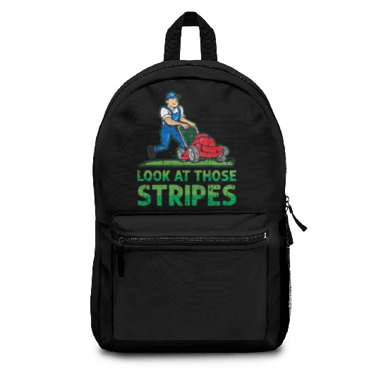 Look at those stripes - lawn mowing Backpacks