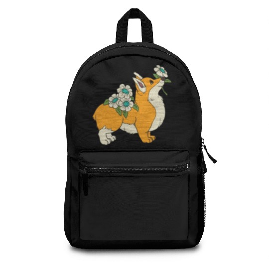 Corgi Flower Mom Cute Dog Lover Backpacks