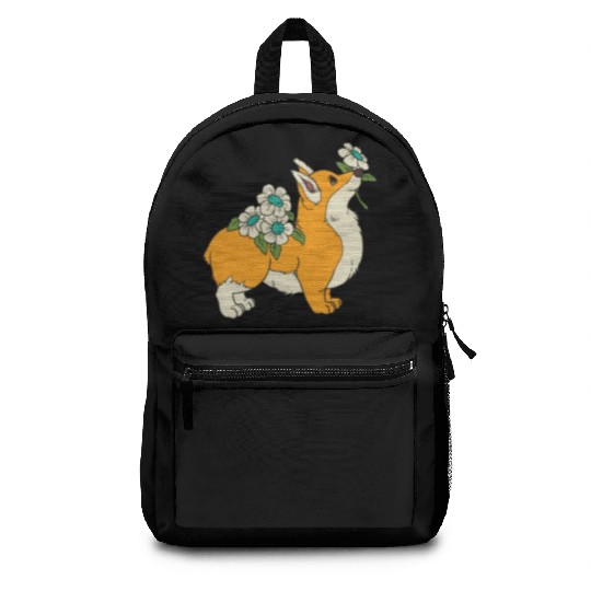 Corgi Flower Mom Cute Dog Lover Backpacks