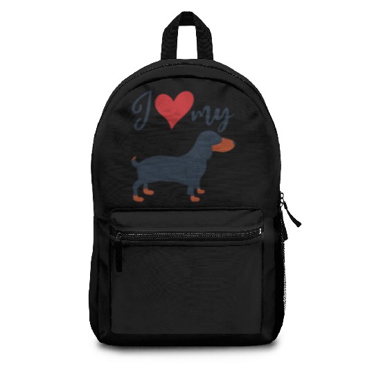 Dog Lovers I love my Dachshund Backpacks