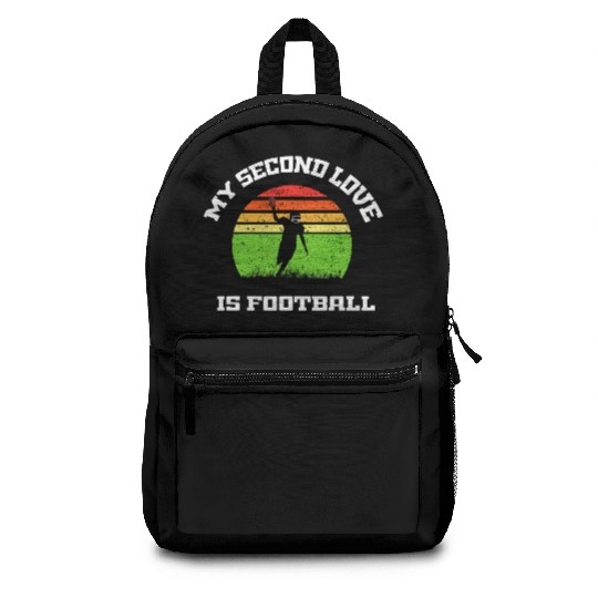 My second love is football Backpacks