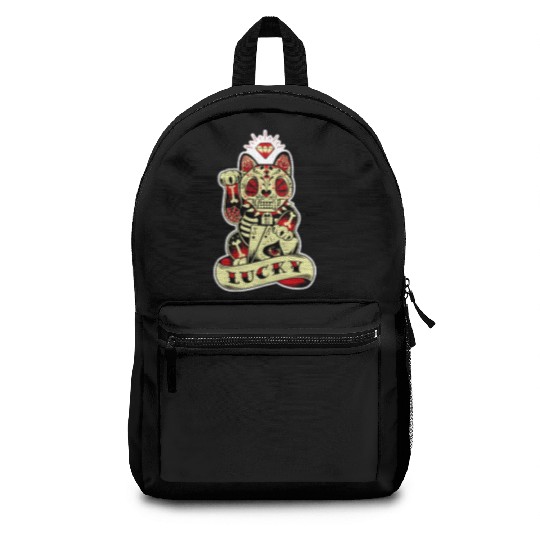 lucky cat Skull Candy Backpacks