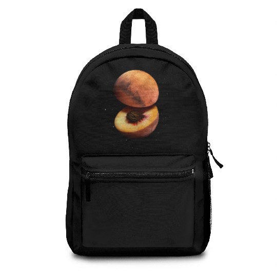 Funny Peach Mars Planet Backpacks