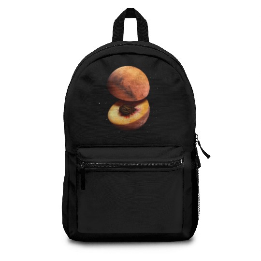 Funny Peach Mars Planet Backpacks