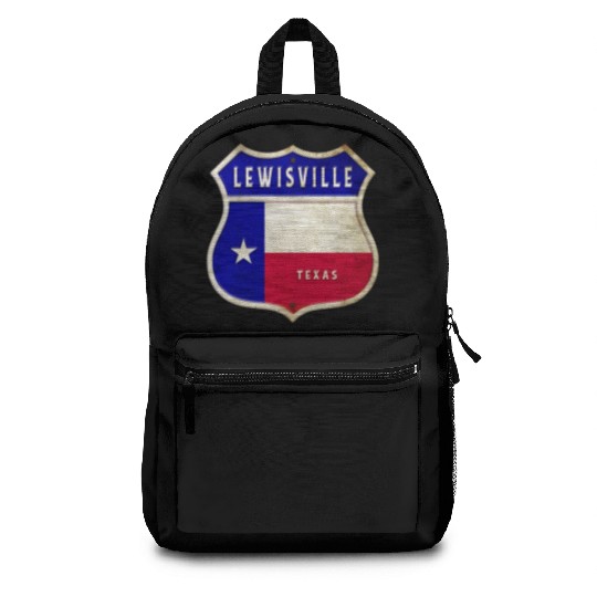 Lewisville Texas coat of arms flag design Backpacks