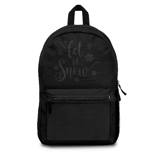 Simple Let it Snow Christmas Calligraphy Backpacks