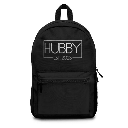 Hubby Est. 2023 Matching Couple Newlywed Marriedma Backpacks