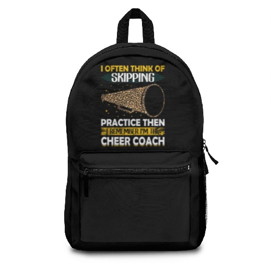 Cheer Coach Lifestyle Ironic Witty Sarcastic Quote Backpacks