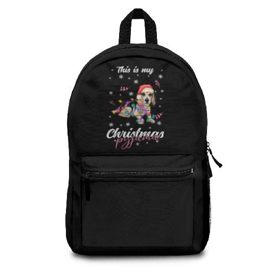 Winter Christmas Pyjama Beagle Backpacks