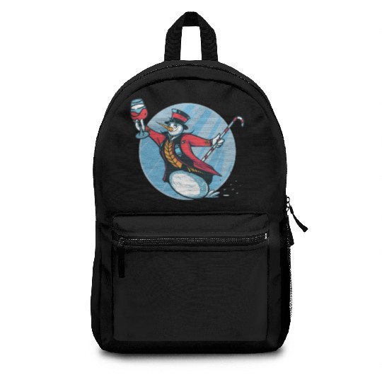 Snowman Snowman Drinking Wine Backpacks