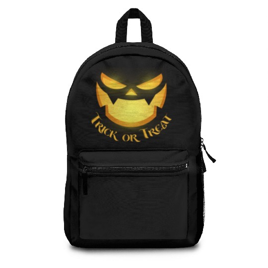 pumpkin horror face Backpacks