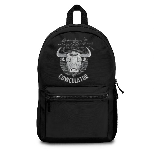 Cowculator Highland Cow Grass Puppy Math Lover Backpacks
