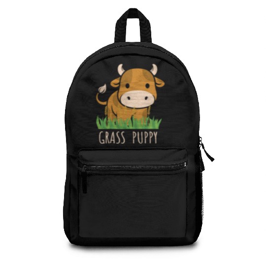 Scottish Highland Cow Grass Puppy Cow Whisperer Backpacks