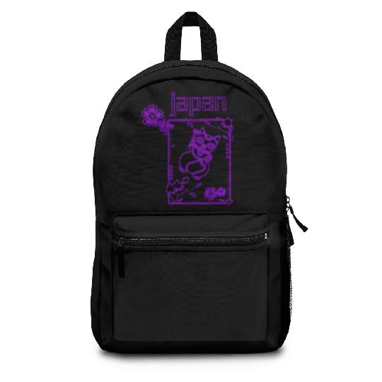 Japan Neon lucky Cat Backpacks