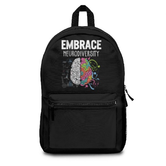 Embrace Neurodiversity Brain Adhd Autism Awareness Backpacks