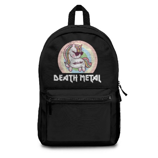 Goth Rock Satan Unicorn Festivals Death Metal Backpacks