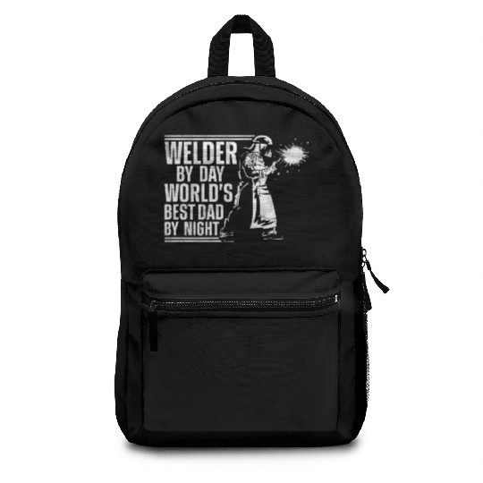Welder Welding Dad Father Vintage Backpacks