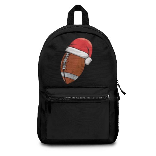 Christmas Football Santa American Football Xmas Backpacks