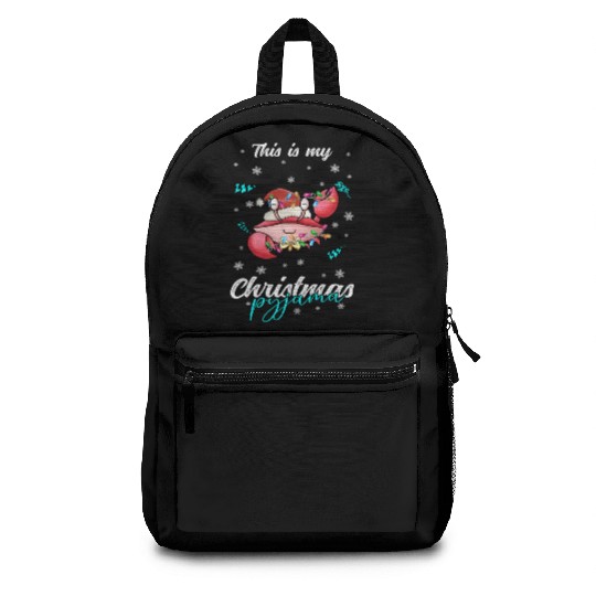 Winter Christmas Pyjama Crab Backpacks