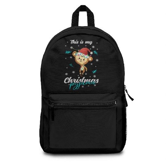 Winter Christmas Pyjama Monkey Backpacks