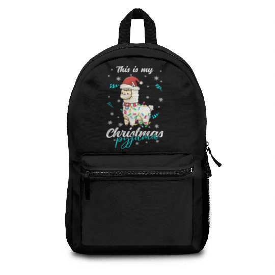Winter Christmas Pyjama Llama Backpacks