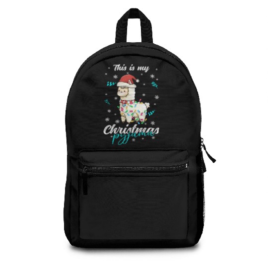 Winter Christmas Pyjama Llama Backpacks