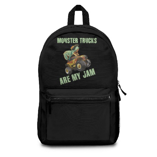 Monster Trucks Are My Jam Vintage Retro Backpacks