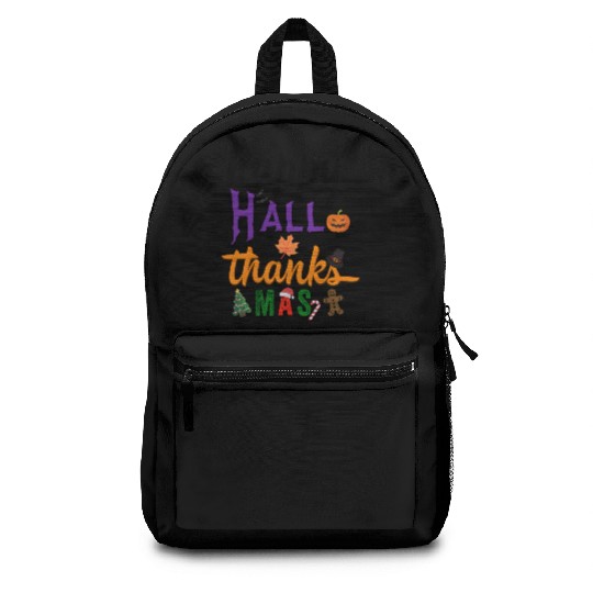 Happy Hallothanksmas Backpacks