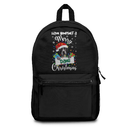 Great Dane Christmas Party Great Dane Xmas Gifts Backpacks